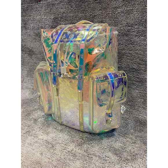 Louis Vuitton Christopher GM Prism Iridescent Monogram PVC Logo Backpack Bag - Picture 11 of 12